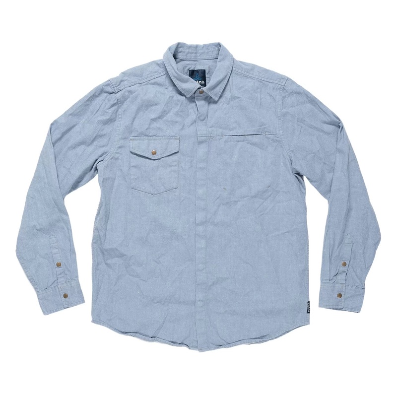 PrAna Lenny Overshirt – Men’s M Light Blue
