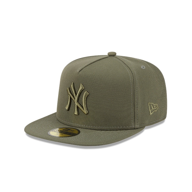 New Era New York Yankees Olive Color Pack A-Frame 59FIFTY Fitted Hat OLIVE 7 1/8