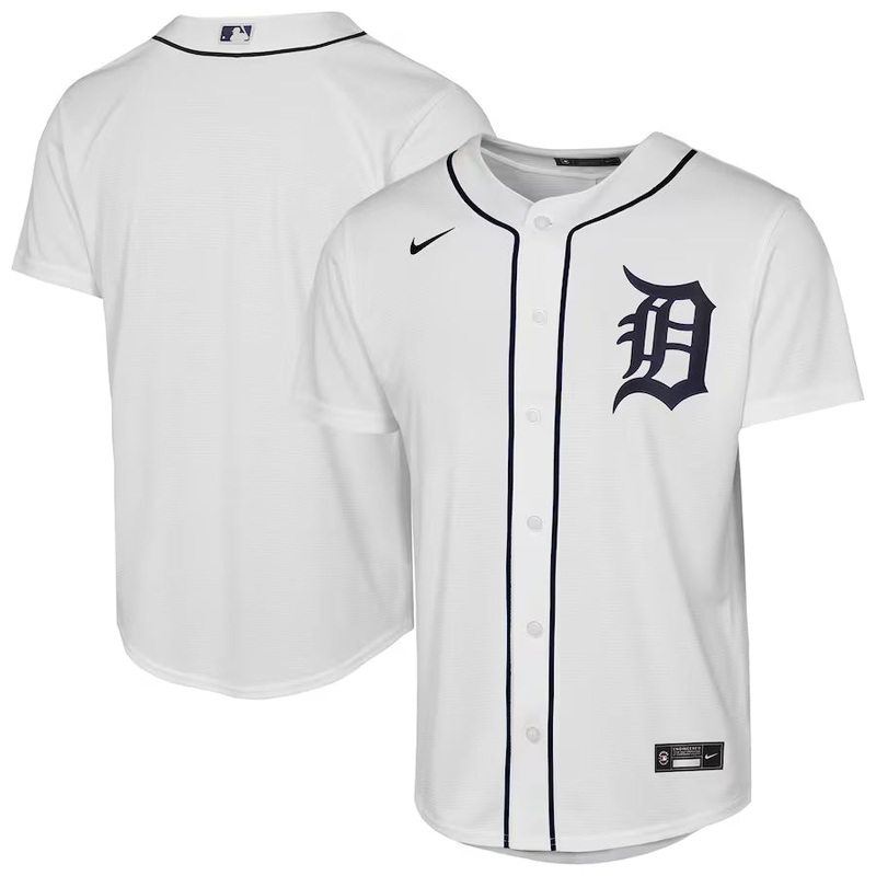 Outerstuff Youth Detroit Tigers Home Replica Jersey WHITE M