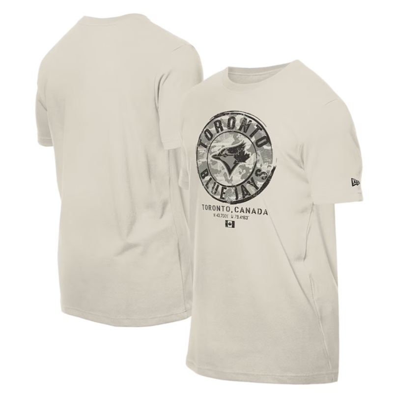 Men’s Toronto Blue Jays 2025 Armed Forces Day T-Shirt STONE M